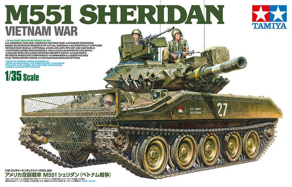 Tamiya 35365 US Airborne Tank M551 Sheridan Vietnam War 1/35 Model Kit - A-Z Toy Hobby