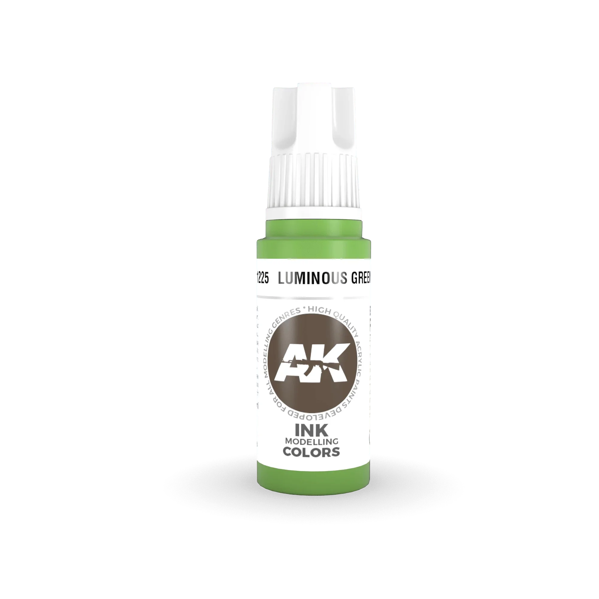 AK Interactive AK11225 3G Luminous Green Ink Acrylic Paint 17ml - A-Z Toy Hobby