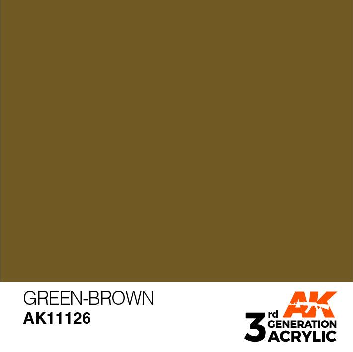 AK Interactive AK11126 3G Green Brown Acrylic Paint 17ml - A-Z Toy Hobby