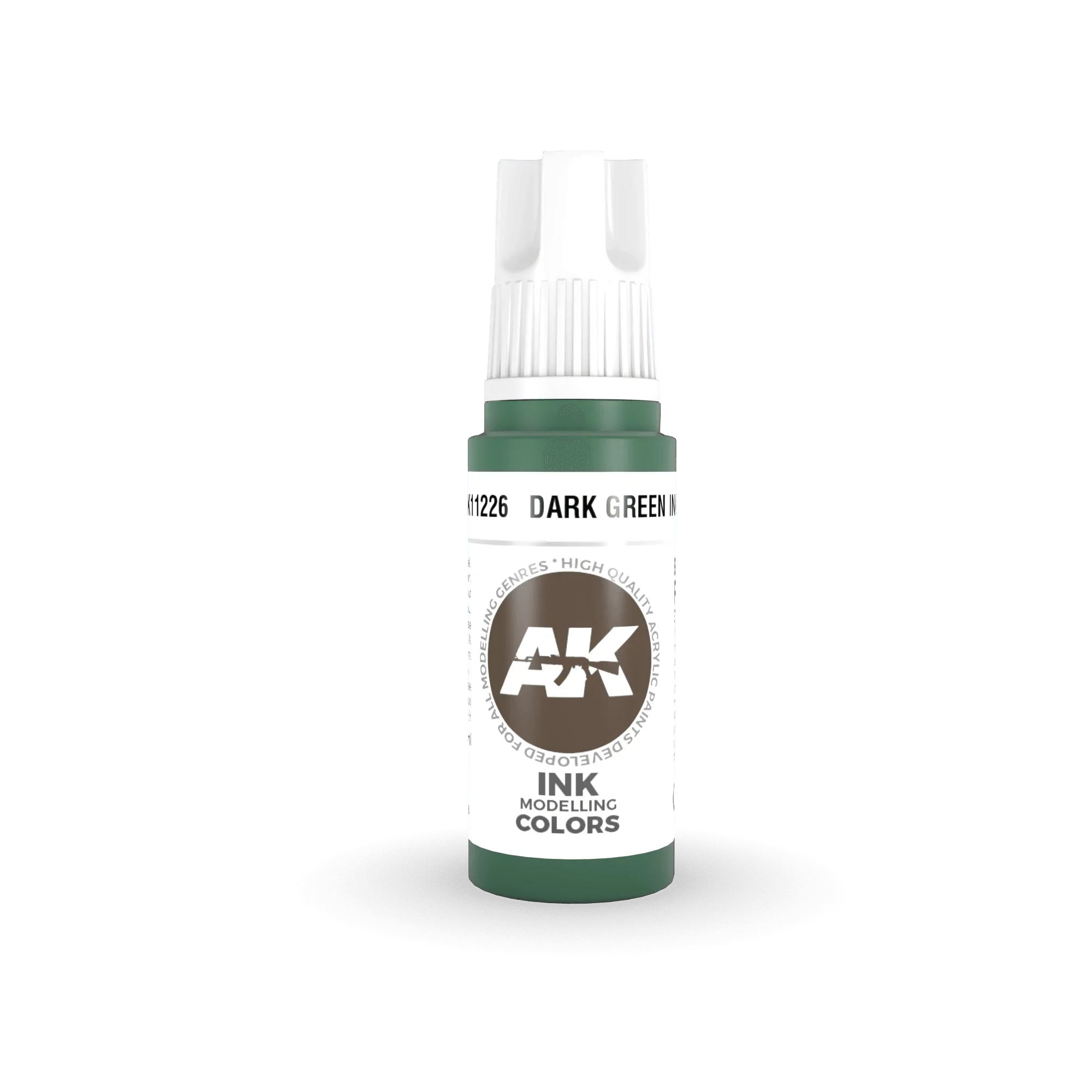 AK Interactive AK11226 3G Dark Green Ink Acrylic Paint 17ml - A-Z Toy Hobby
