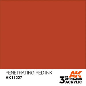 AK Interactive AK11227 3G Penetrating Red Ink Acrylic Paint 17ml - A-Z Toy Hobby