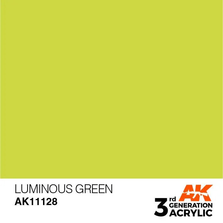 AK Interactive AK11128 3G Luminous Green Acrylic Paint 17ml - A-Z Toy Hobby