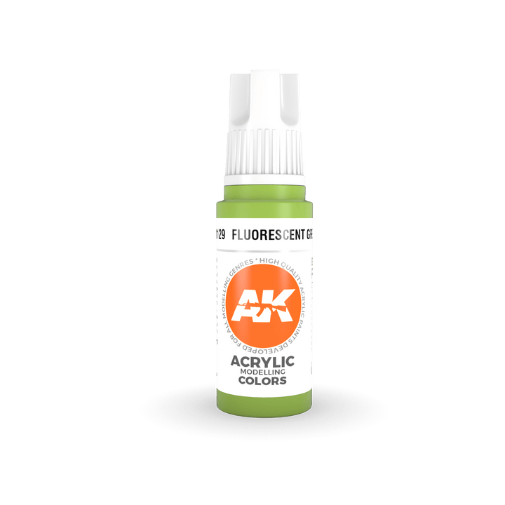 AK Interactive AK11129 3G Fluorescent Green Acrylic Paint 17ml - A-Z Toy Hobby