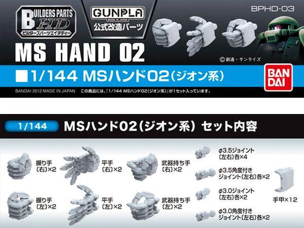 Bandai Builders Parts HD 03 MS Hand 02 Zeon 1/144 - A-Z Toy Hobby