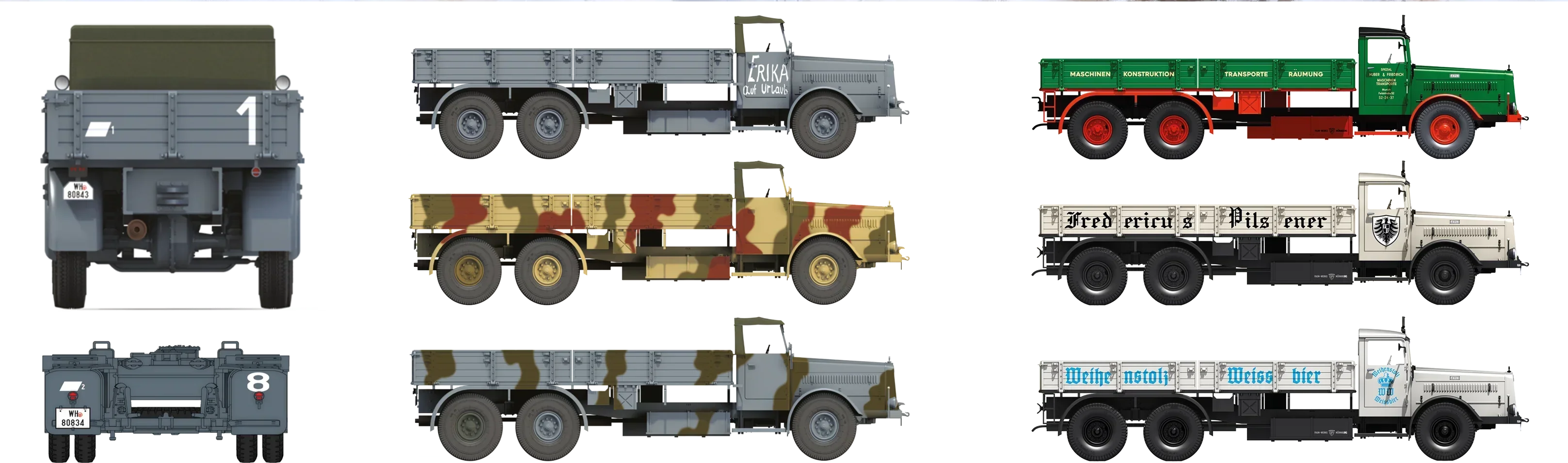 Das Werk 35003X Faun L900 include Sd.Ah.115 1/35 Model Kit - A-Z Toy Hobby