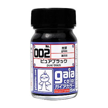 Gaia Notes Base Color 002 Gloss Pure Black Lacquer Paint 15ml - A-Z Toy Hobby