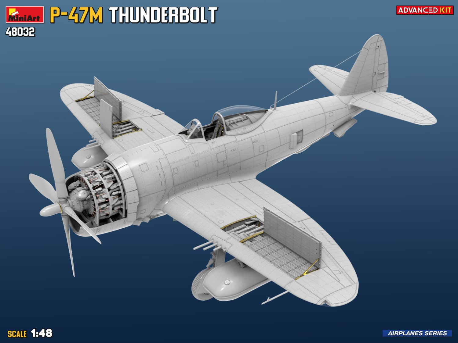MiniArt 48032 P-47M Thunderbolt 1/48 Advanced Kit Model Kit