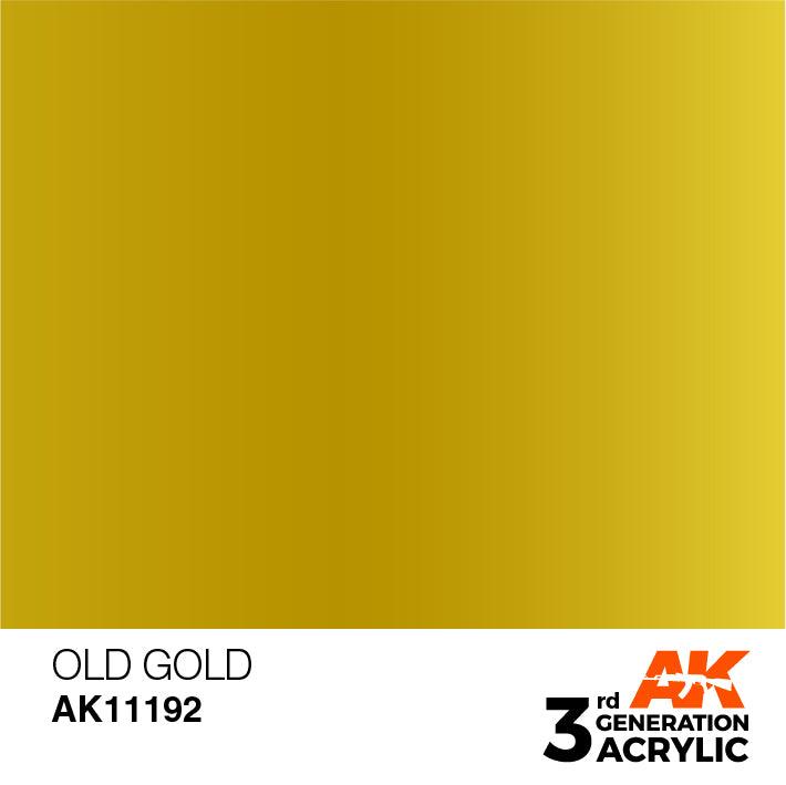 AK Interactive AK11192 3G Old Gold Acrylic Paint 17ml - A-Z Toy Hobby