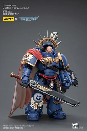 Joy Toy Warhammer 40K Ultramarines Captain in Gravis Armour 1/18 Action Figure - A-Z Toy Hobby