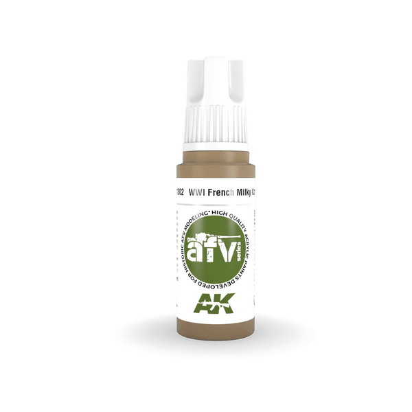 AK Interactive AK11302 3G AFV WWI French Milky Coffee Paint 17ml