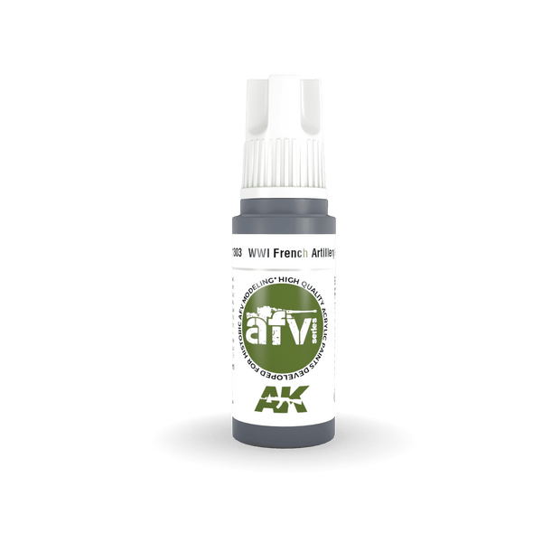 AK Interactive AK11303 3G AFV WWI French Artillery Gray Paint 17ml