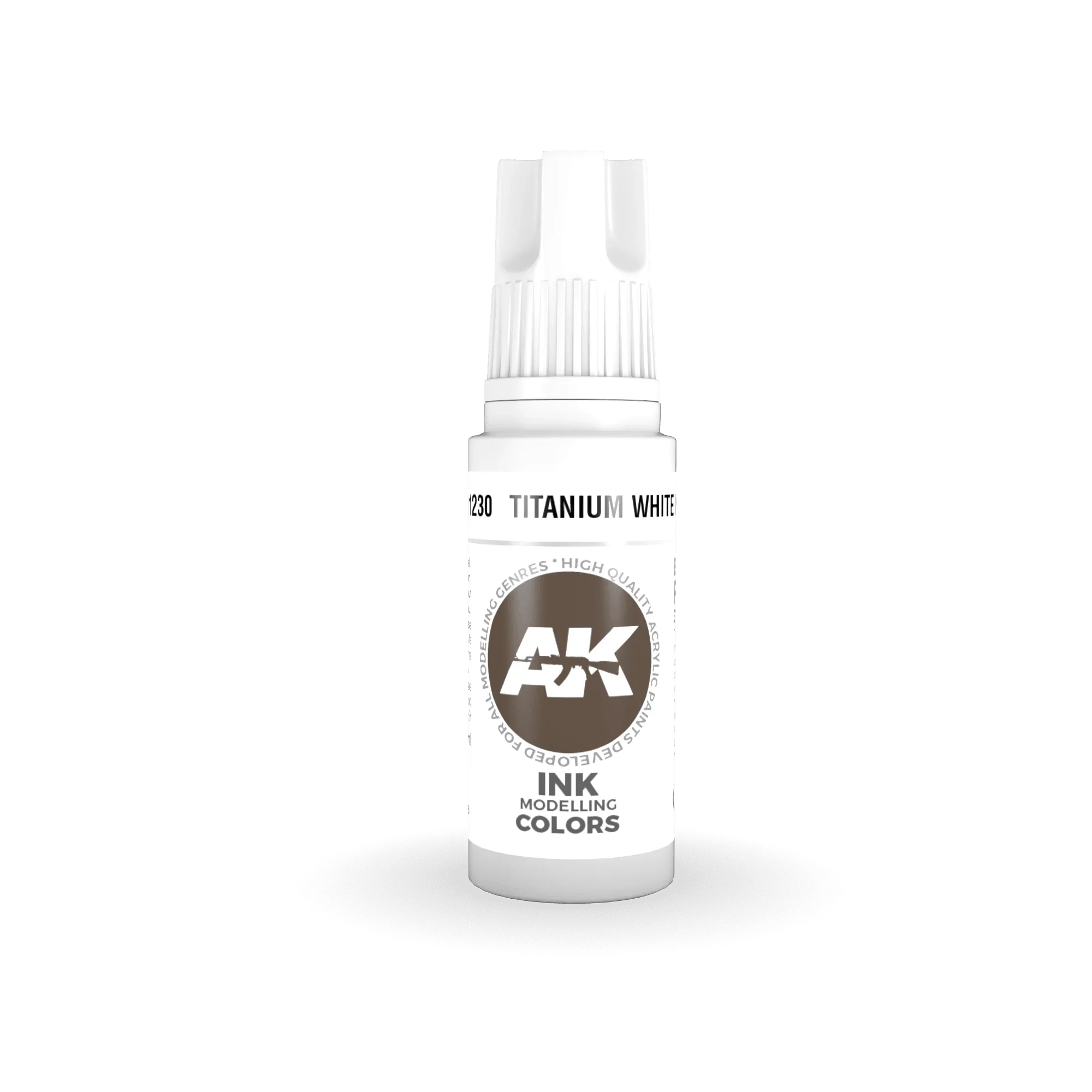 AK Interactive AK11230 3G Titanium White Ink Acrylic Paint 17ml - A-Z Toy Hobby