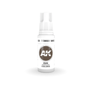 AK Interactive AK11230 3G Titanium White Ink Acrylic Paint 17ml - A-Z Toy Hobby