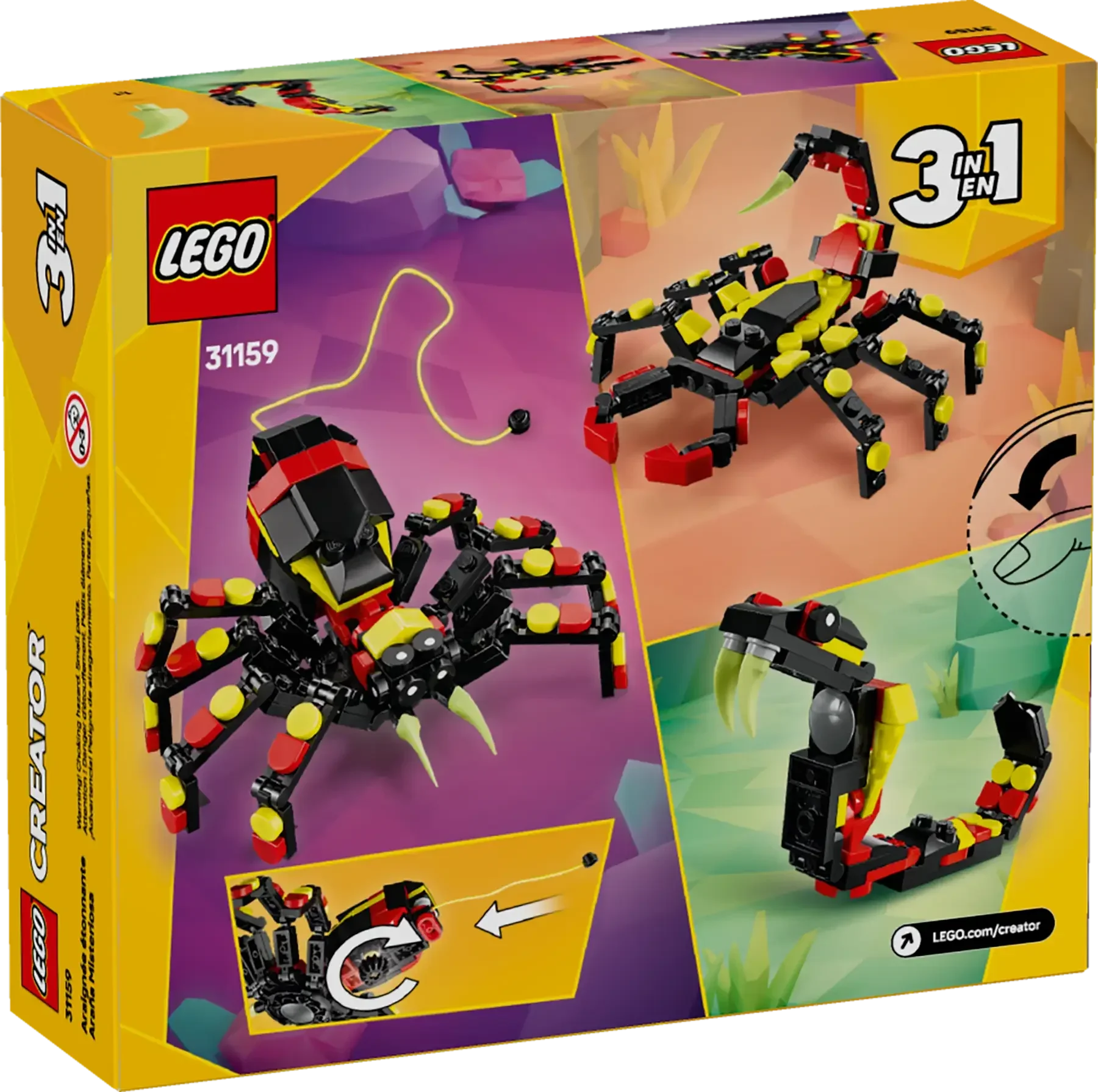 LEGO Wild Animals: Surprising Spider 31159 - Creator 3-in-1 - A-Z Toy Hobby