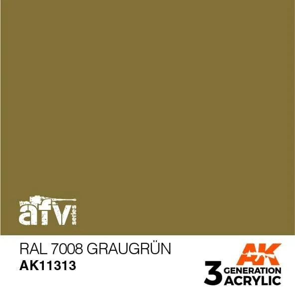 AK Interactive AK11313 3G AFV RAL 7008 Graugrun Paint 17ml - A-Z Toy Hobby
