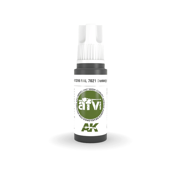 AK Interactive AK11316 3G AFV RAL 7021 Dunkelgrau Paint 17ml