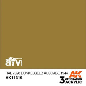 AK Interactive AK11319 3G AFV RAL 7028 Dunkelgelb Ausgabe 1944 Paint 17ml - A-Z Toy Hobby