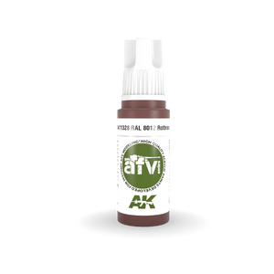 AK Interactive AK11328 3G AFV RAL 8012 Rotbraun Paint 17ml - A-Z Toy Hobby