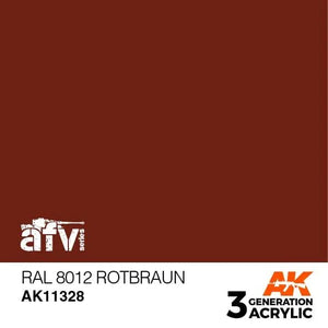AK Interactive AK11328 3G AFV RAL 8012 Rotbraun Paint 17ml - A-Z Toy Hobby