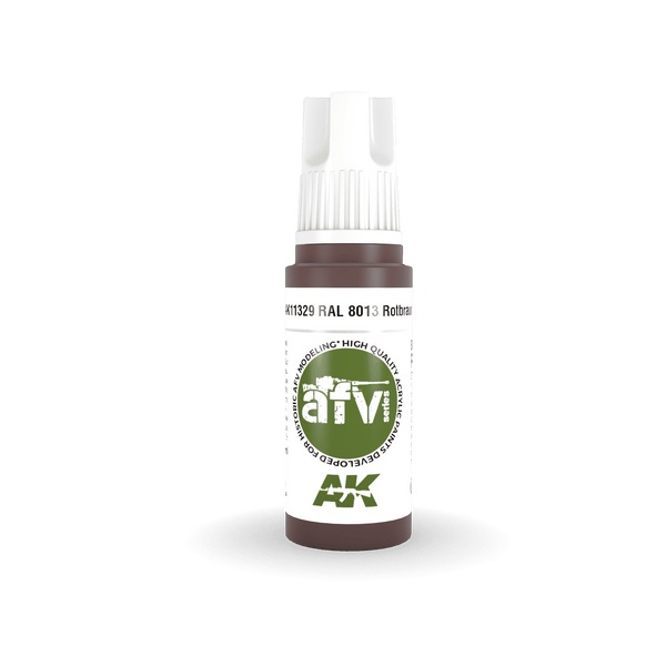 AK Interactive AK11329 3G AFV RAL 8013 Rotbraun Paint 17ml