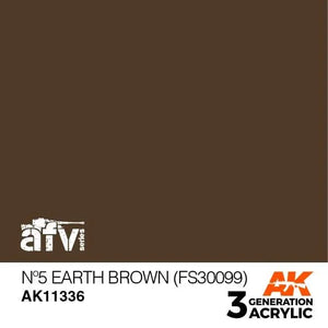 AK Interactive AK11336 3G No5 Earth Brown (FS30099) Paint 17ml - A-Z Toy Hobby
