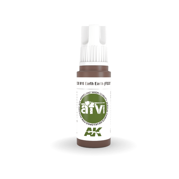 AK Interactive AK11338 3G AFV No8 Earth Red (FS30117) Paint 17ml