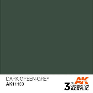 AK Interactive AK11133 3G Dark Green Gray Acrylic Paint 17ml - A-Z Toy Hobby
