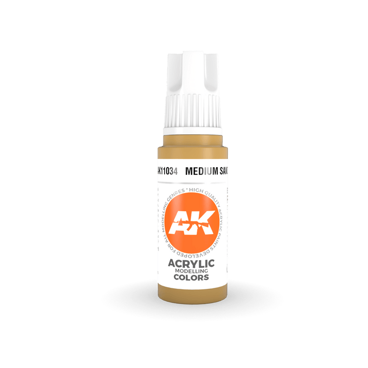 AK Interactive AK11034 3G Medium Sand Acrylic Paint 17ml - A-Z Toy Hobby