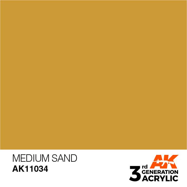 AK Interactive AK11034 3G Medium Sand Acrylic Paint 17ml - A-Z Toy Hobby