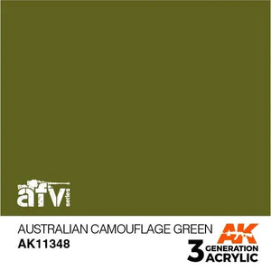 AK Interactive AK11348 3G AFV Australian Camouflage Green Paint 17ml - A-Z Toy Hobby