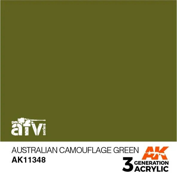 AK Interactive AK11348 3G AFV Australian Camouflage Green Paint 17ml - A-Z Toy Hobby