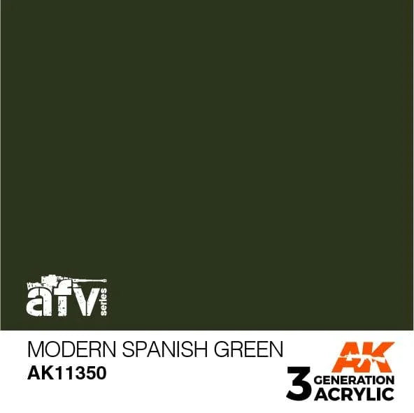 AK Interactive AK11350 3G AFV Modern Spanish Green Paint 17ml - A-Z Toy Hobby