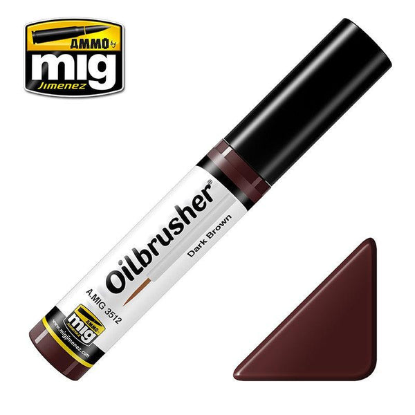 Ammo by Mig AMIG3512 Oilbrusher Dark Brown - A-Z Toy Hobby