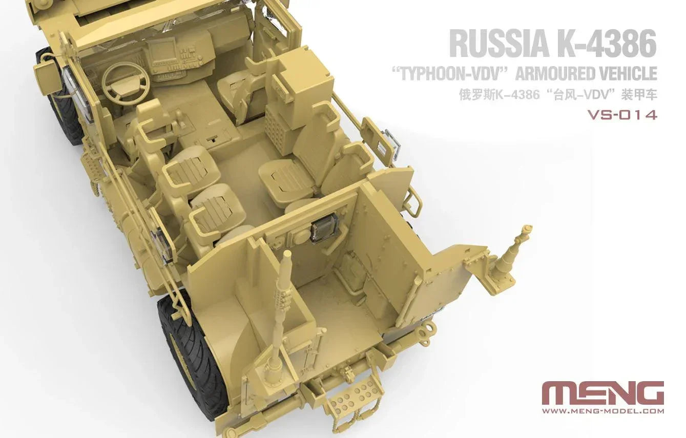 Meng Russian K-4386 Typhoon-VDV Armored Vehicle 1/35 Model Kit - A-Z Toy Hobby