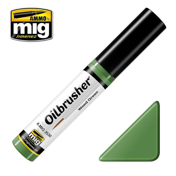 Ammo by Mig AMIG3530 Oilbrusher Weed Green - A-Z Toy Hobby