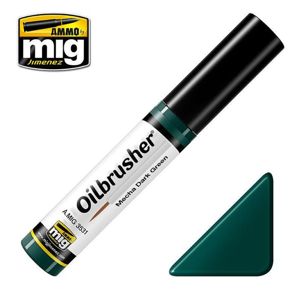 Ammo by Mig AMIG3531 Oilbrusher Mecha Dark Green - A-Z Toy Hobby