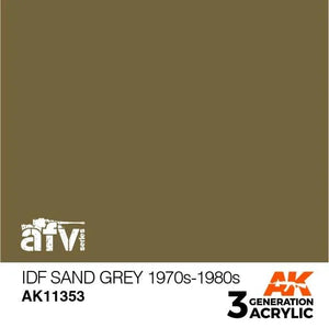 AK Interactive AK11353 3G AFV IDF Sand Grey 1970s-1980s Paint 17ml - A-Z Toy Hobby