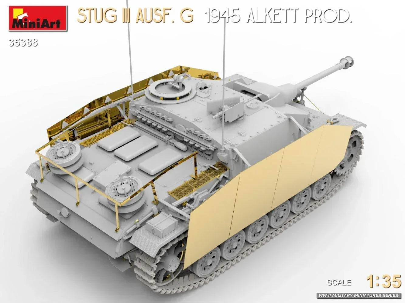 MiniArt 35388 StuG III Ausf. G 1945 Alkett Prod. 1/35 Model Kit - A-Z Toy Hobby