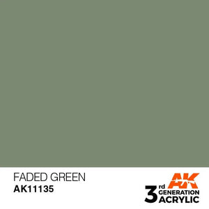 AK Interactive AK11135 3G Faded Green Acrylic Paint 17ml - A-Z Toy Hobby
