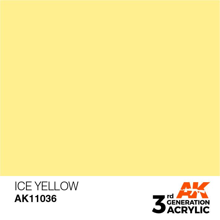 AK Interactive AK11036 3G Ice Yellow Acrylic Paint 17ml - A-Z Toy Hobby