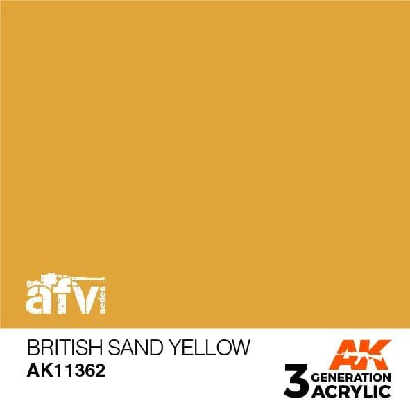 AK Interactive AK11362 3G AFV British Sand Yellow Paint 17ml - A-Z Toy Hobby