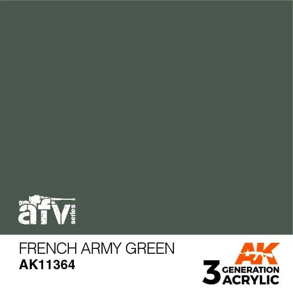AK Interactive AK11364 3G AFV French Army Green Paint 17ml - A-Z Toy Hobby
