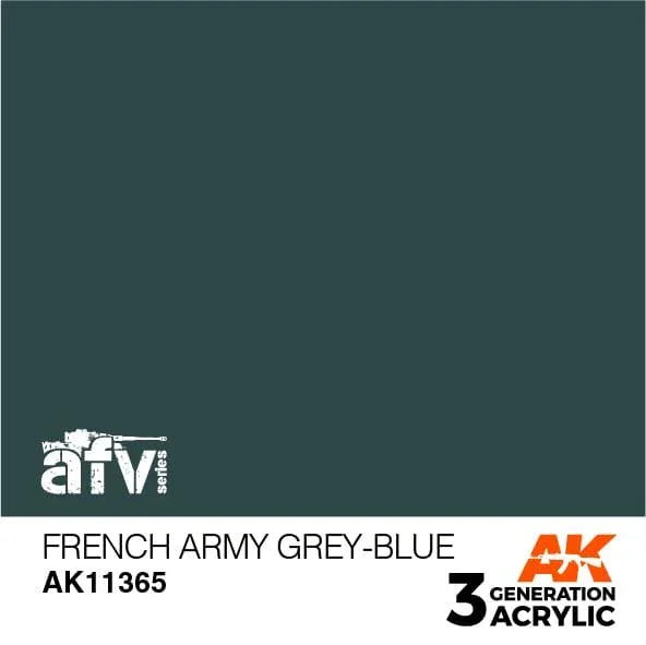 AK Interactive AK11365 3G AFV French Army Grey-Blue Paint 17ml - A-Z Toy Hobby