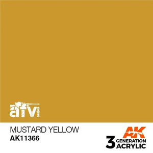 AK Interactive AK11366 3G AFV Mustard Yellow Paint 17ml - A-Z Toy Hobby