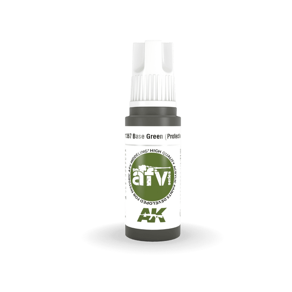 AK Interactive AK11367 3G AFV Base Green (Protective) Paint 17ml