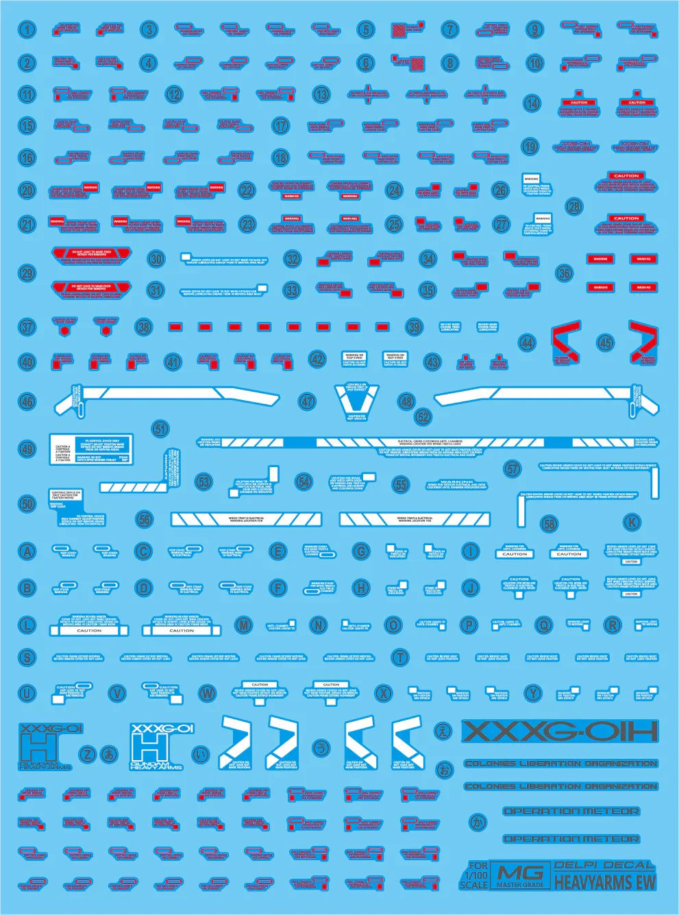 Delpi Water Decal For MG Heavyarms - A-Z Toy Hobby