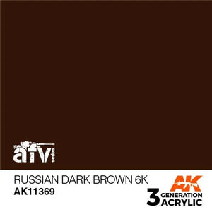 AK Interactive AK11369 3G AFV Russian Dark Brown 6K Paint 17ml - A-Z Toy Hobby