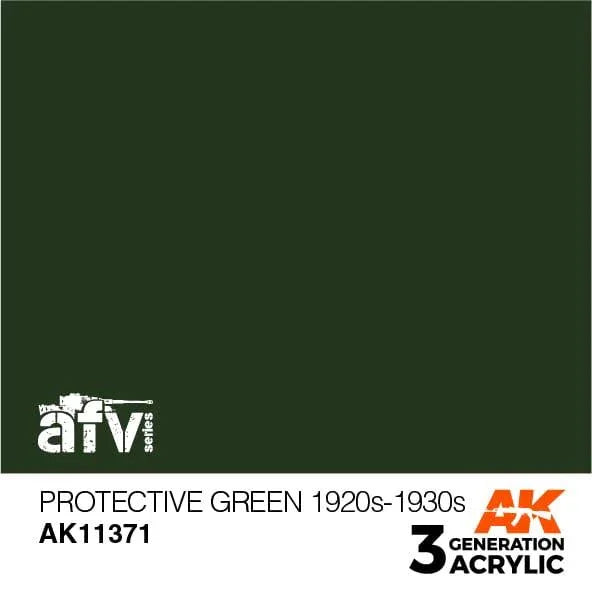 AK Interactive AK11371 3G AFV Protective Green 1920s-1930s Paint 17ml - A-Z Toy Hobby
