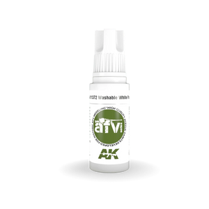 AK Interactive AK11372 3G AFV Washable White Paint 17ml - A-Z Toy Hobby