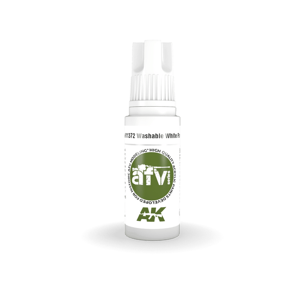 AK Interactive AK11372 3G AFV Washable White  Paint 17ml